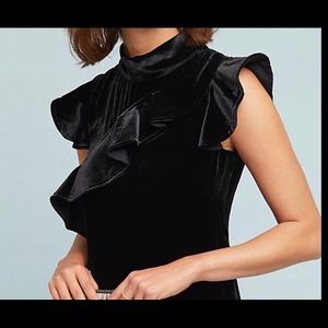🔹 NWT! McGuire Sorbonne Velvet Ruffle Top 🔷